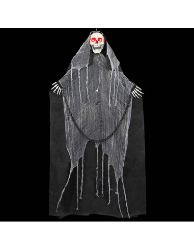 Tristo mietitore da appendere per Halloween SPOOKA Nero