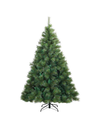 Albero di Natale artificiale con 300 LED Verde 240 cm PE e PVC