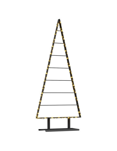 Albero di Natale in metallo con supporto Nero 150 cm Acciaio
