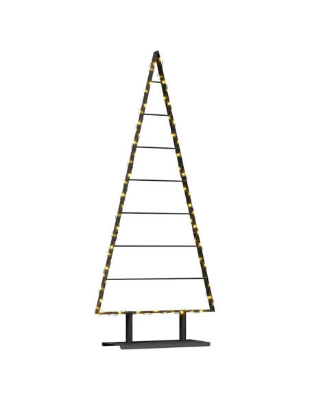 Albero di Natale in metallo con supporto Nero 150 cm Acciaio