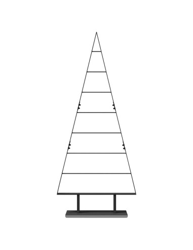 Albero di Natale in metallo con supporto Nero 150 cm Acciaio