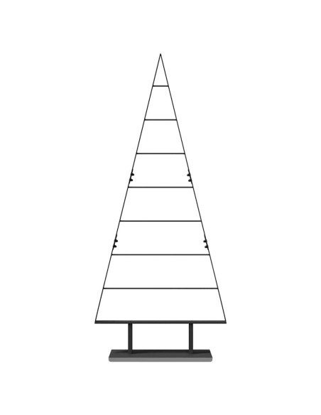 Albero di Natale in metallo con supporto Nero 150 cm Acciaio