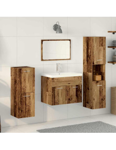 Set di mobili per il bagno 5 pz Marrone 60 x 38,5 x 46 cm