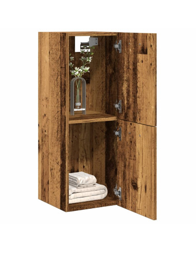 Mobile Pensile da Bagno Legno Antico 30x30x80 cm in Truciolato