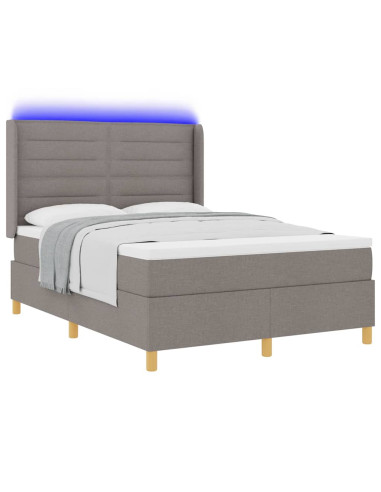 Letto a molle con strisce LED Talpa 160 x 200 cm Tessuto