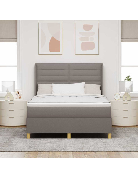 Letto a molle con strisce LED Talpa 160 x 200 cm Tessuto
