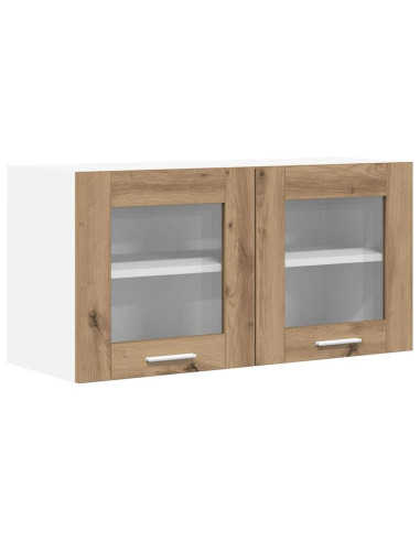 Armadio pensile Rovere Artigiano e Bianco 80 x 31 x 40 cm