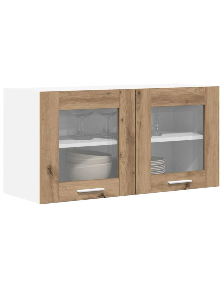 Armadio pensile Rovere Artigiano e Bianco 80 x 31 x 40 cm