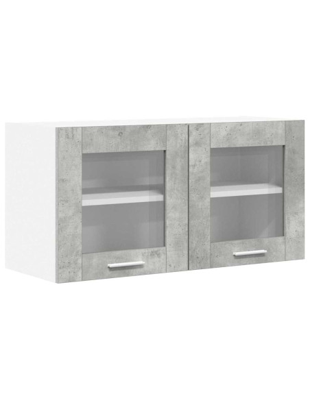 Armadio pensile Grigio Cemento e Bianco 80 x 31 x 40 cm