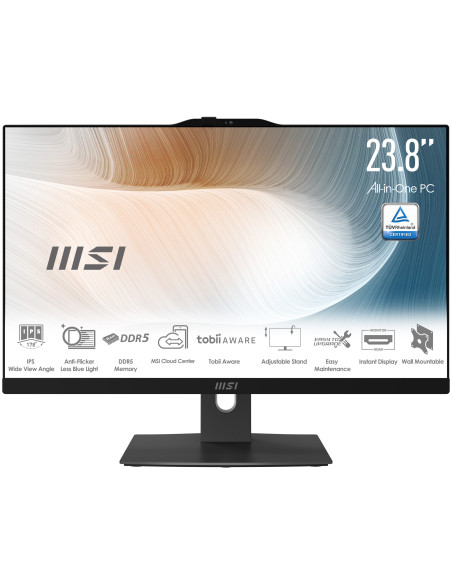 AIO 23,8CORE 5 8G 512G W11P BK TC C5 120U ANTIGLARE MULTI TCH BLACK