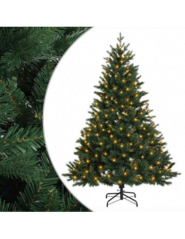 Albero di Natale Artificiale con Rami Pieghevoli 180 cm 300 LED
