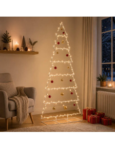 Albero di Natale in metallo con supporto KUOPIO 210 cm Acciaio