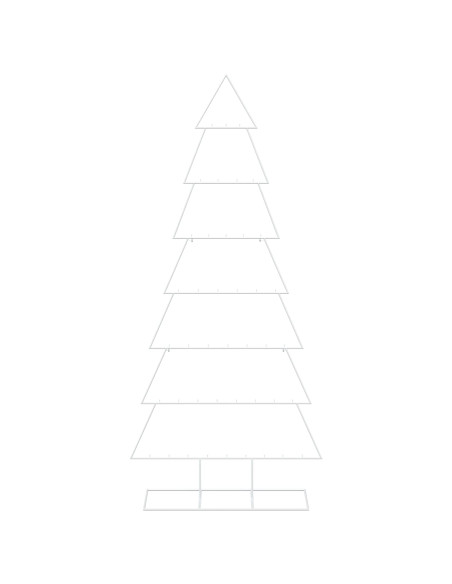 Albero di Natale in metallo con supporto KUOPIO 210 cm Acciaio