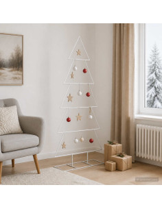Albero di Natale in metallo con supporto KUOPIO 150 cm Acciaio