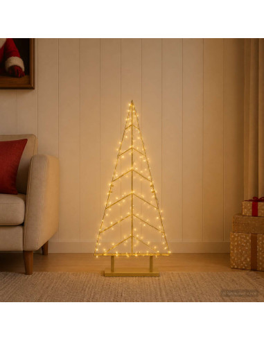 Albero di Natale in metallo con supporto KUOPIO 90 cm Acciaio