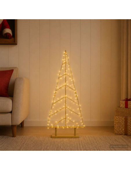 Albero di Natale in metallo con supporto KUOPIO 90 cm Acciaio