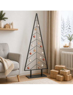 Albero di Natale in metallo con supporto KUOPIO 150 cm Acciaio