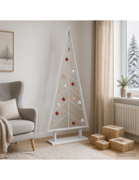 Albero di Natale in metallo con supporto KUOPIO 125 cm Acciaio