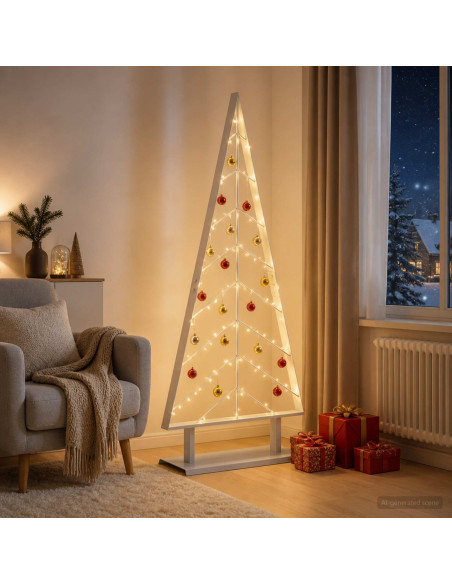 Albero di Natale in metallo con supporto KUOPIO 125 cm Acciaio