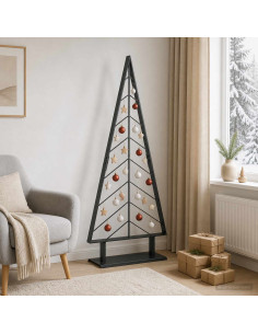 Albero di Natale in metallo con supporto KUOPIO 125 cm Acciaio