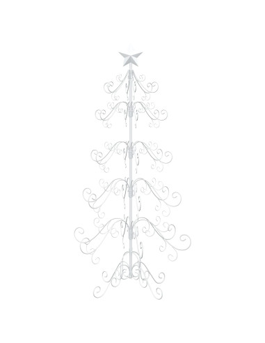 Albero di Natale in metallo KUOPIO 150 cm acciaio White