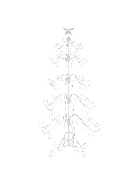 Albero di Natale in metallo KUOPIO 150 cm acciaio White