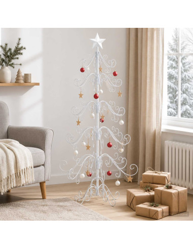 Albero di Natale in metallo KUOPIO 150 cm acciaio White