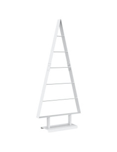 Albero di Natale in metallo KUOPIO 90 cm Acciaio Bianco 2