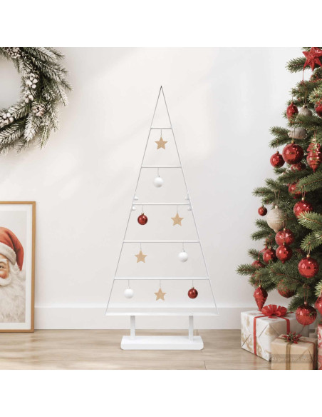 Albero di Natale in metallo KUOPIO 90 cm Acciaio Bianco