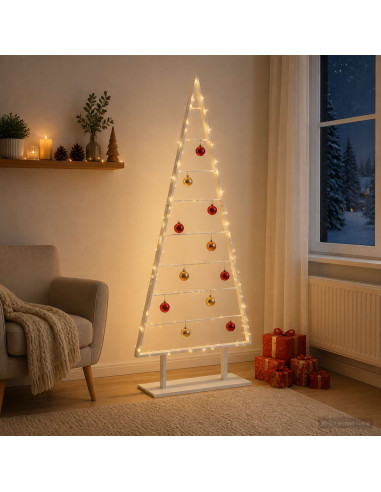 Albero di Natale in metallo KUOPIO 180 cm Acciaio Bianco