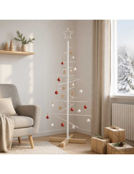 Albero di Natale in metallo con supporto KUOPIO 120 cm Acciaio