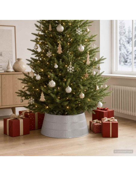 GonnaperAlberodiNatale A forma di cono Argento Ø 73 x 25,5 cm