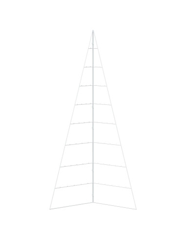 Albero di Natale in metallo KUOPIO 210 cm Acciaio Bianco
