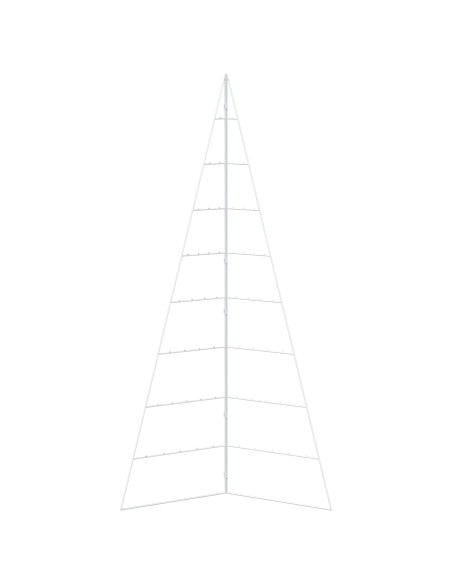 Albero di Natale in metallo KUOPIO 210 cm Acciaio Bianco