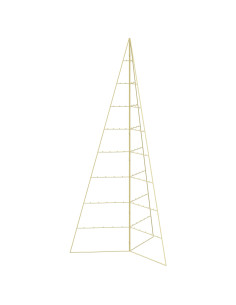 Albero di Natale in metallo KUOPIO 210 cm Acciaio Oro 2