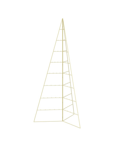 Albero di Natale in metallo KUOPIO 210 cm Acciaio Oro