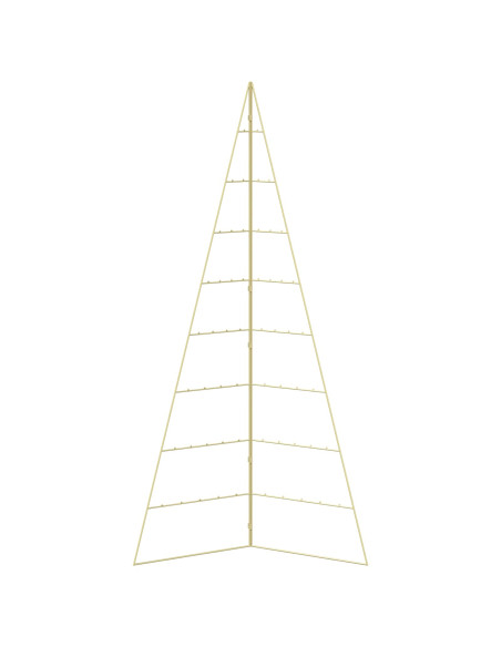 Albero di Natale in metallo KUOPIO 210 cm Acciaio Oro