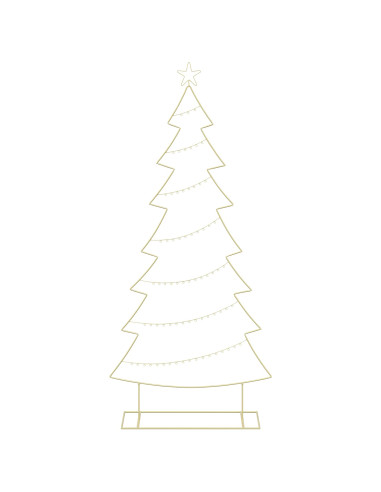 Albero di Natale in metallo con supporto KUOPIO 210 cm Acciaio
