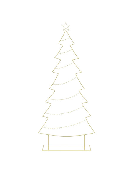 Albero di Natale in metallo con supporto KUOPIO 210 cm Acciaio