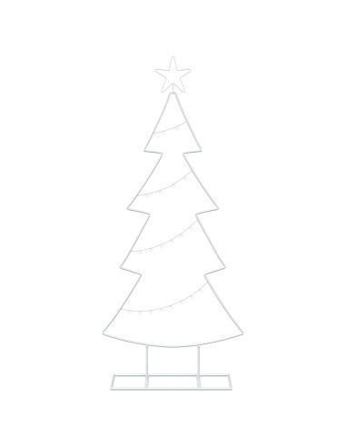 Albero di Natale in metallo con supporto KUOPIO 125 cm Acciaio