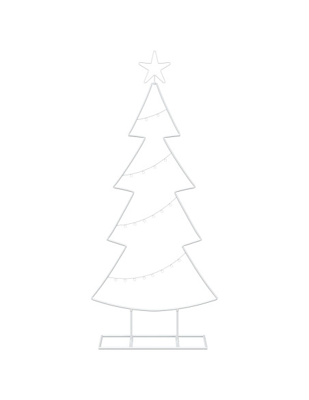 Albero di Natale in metallo con supporto KUOPIO 125 cm Acciaio