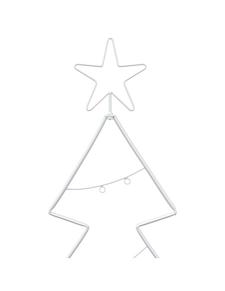Albero di Natale in metallo con supporto KUOPIO 125 cm Acciaio
