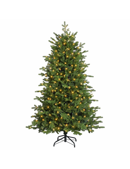 Albero di Natale Artificiale con Rami Pieghevoli 150 cm 150 LED