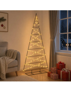 Albero di Natale in metallo KUOPIO 210 cm Bianco caldo