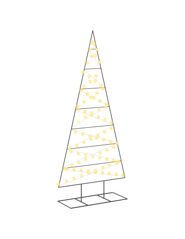 Albero di Natale in metallo KUOPIO 210 cm Bianco caldo