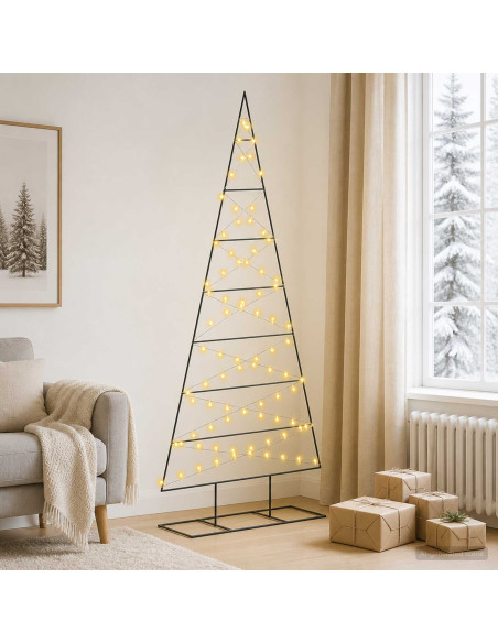 Albero di Natale in metallo KUOPIO 210 cm Bianco caldo