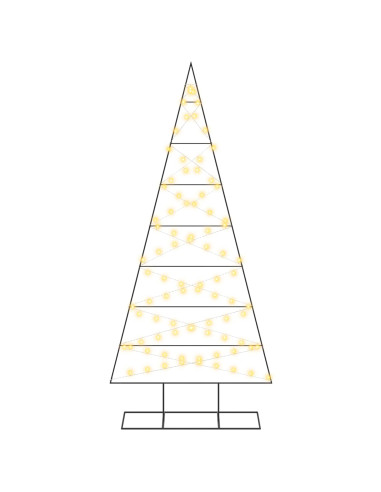 Albero di Natale in metallo KUOPIO 210 cm Bianco caldo