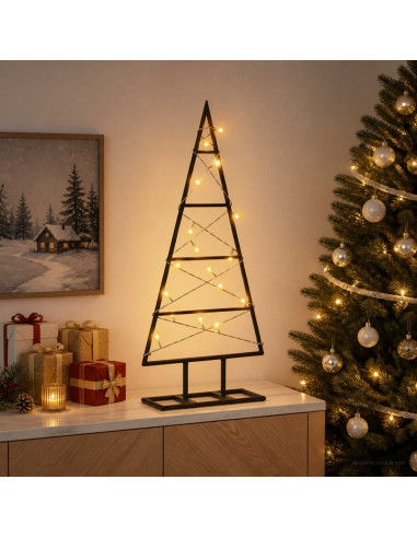 Albero di Natale in metallo KUOPIO 60 cm Bianco caldo