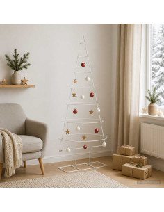 Albero di Natale in metallo con supporto KUOPIO 180 cm Acciaio