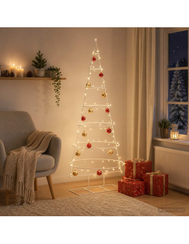 Albero di Natale in metallo con supporto KUOPIO 180 cm Acciaio